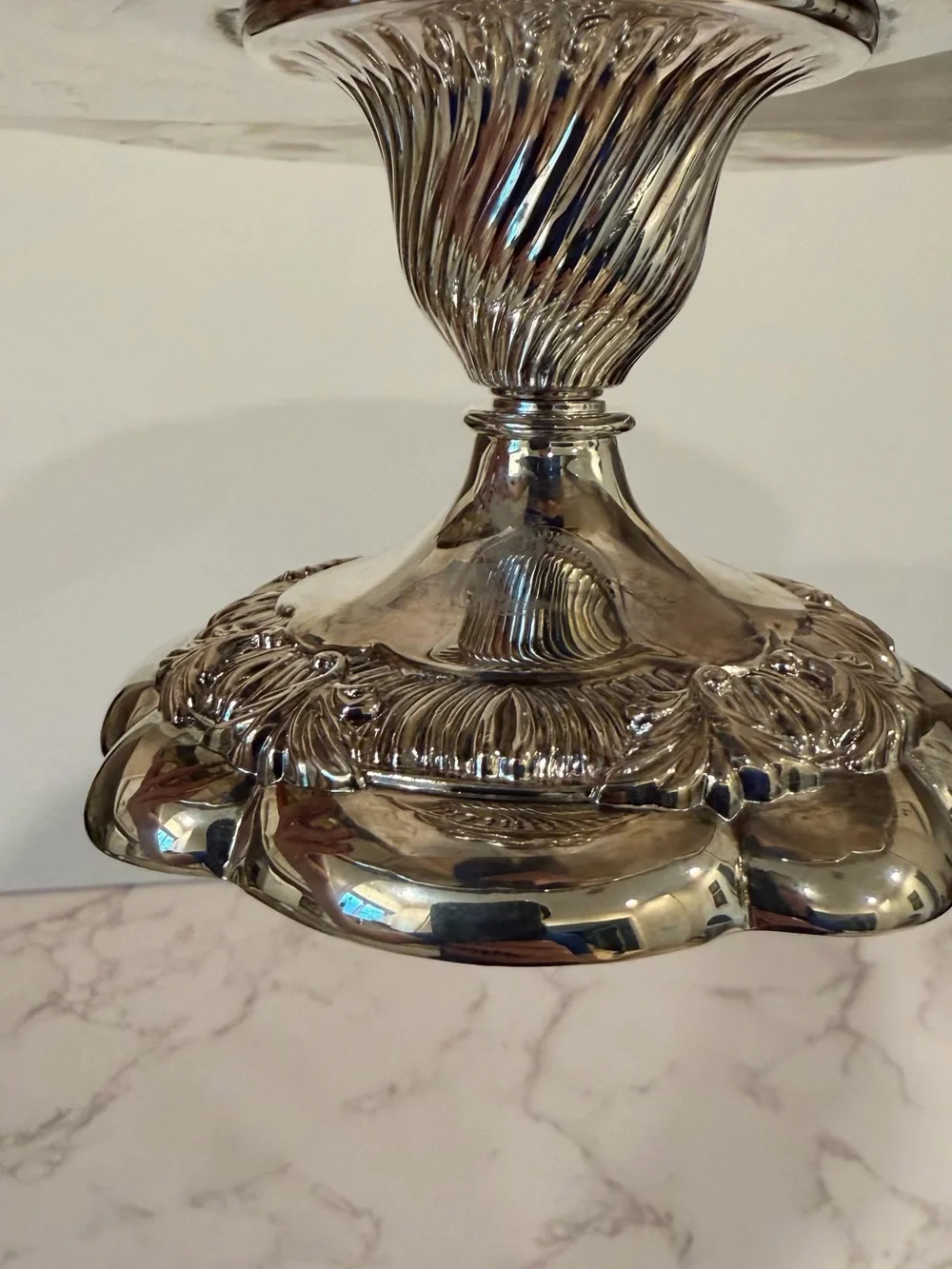 Vintage Silver Plated Pedestal Cake Stand w/ Server by Royal Gallery of Silver